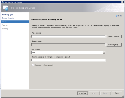 Process Template Details Page