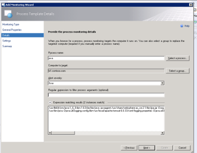 Process Template Details Page 3